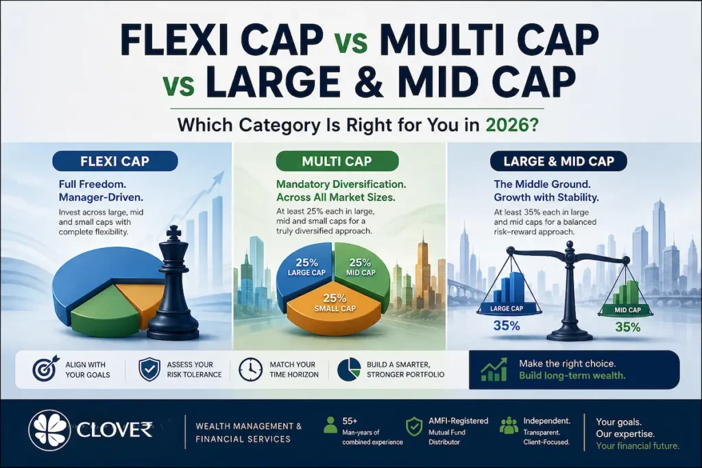 Flexi Cap vs Multi Cap vs Large & Mid Cap